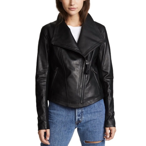 Mackage Jackets & Blazers - MACKAGE Real Lambskin Asymmetrical Leather Jacket